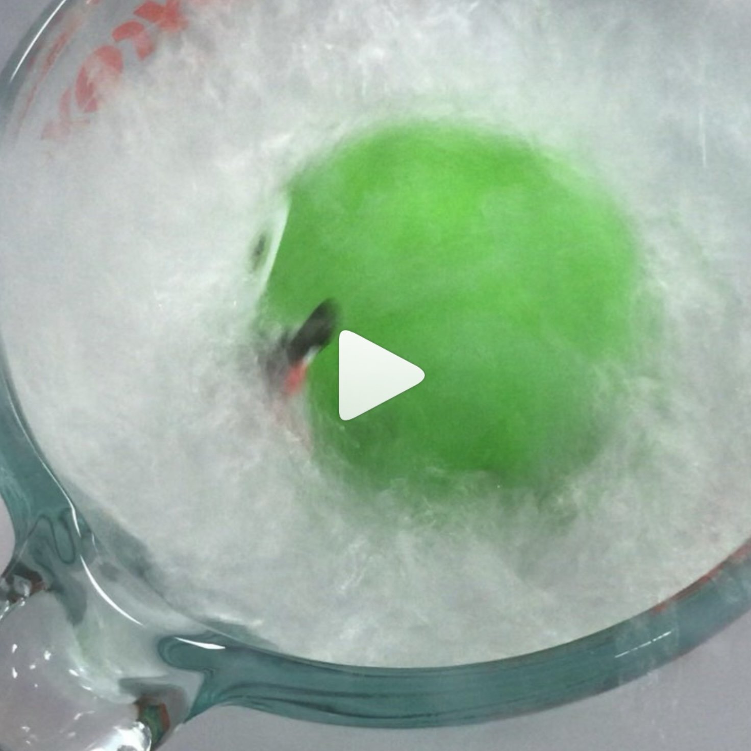 Hand ball freezing in liquid nitrogen