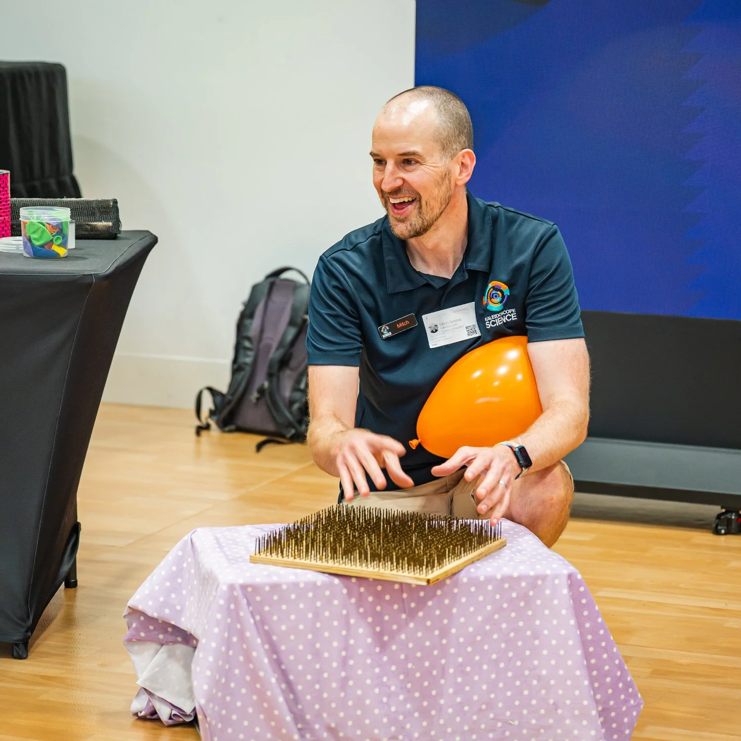 Seat of nails with balloon