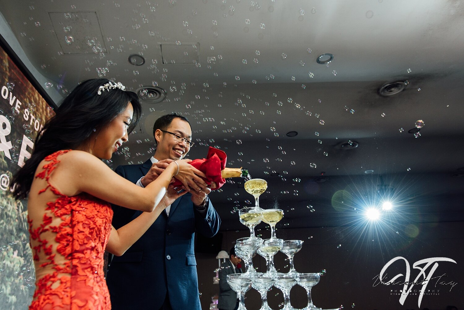 Wedding Champagne Pouring 