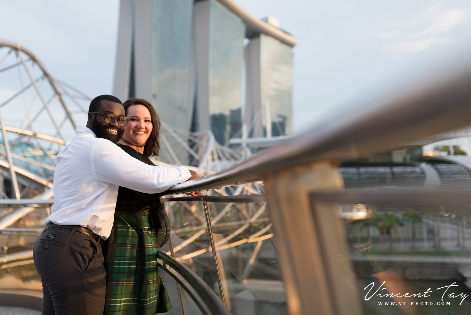 Couple Photoshoot in Helix Bridge, Singapore