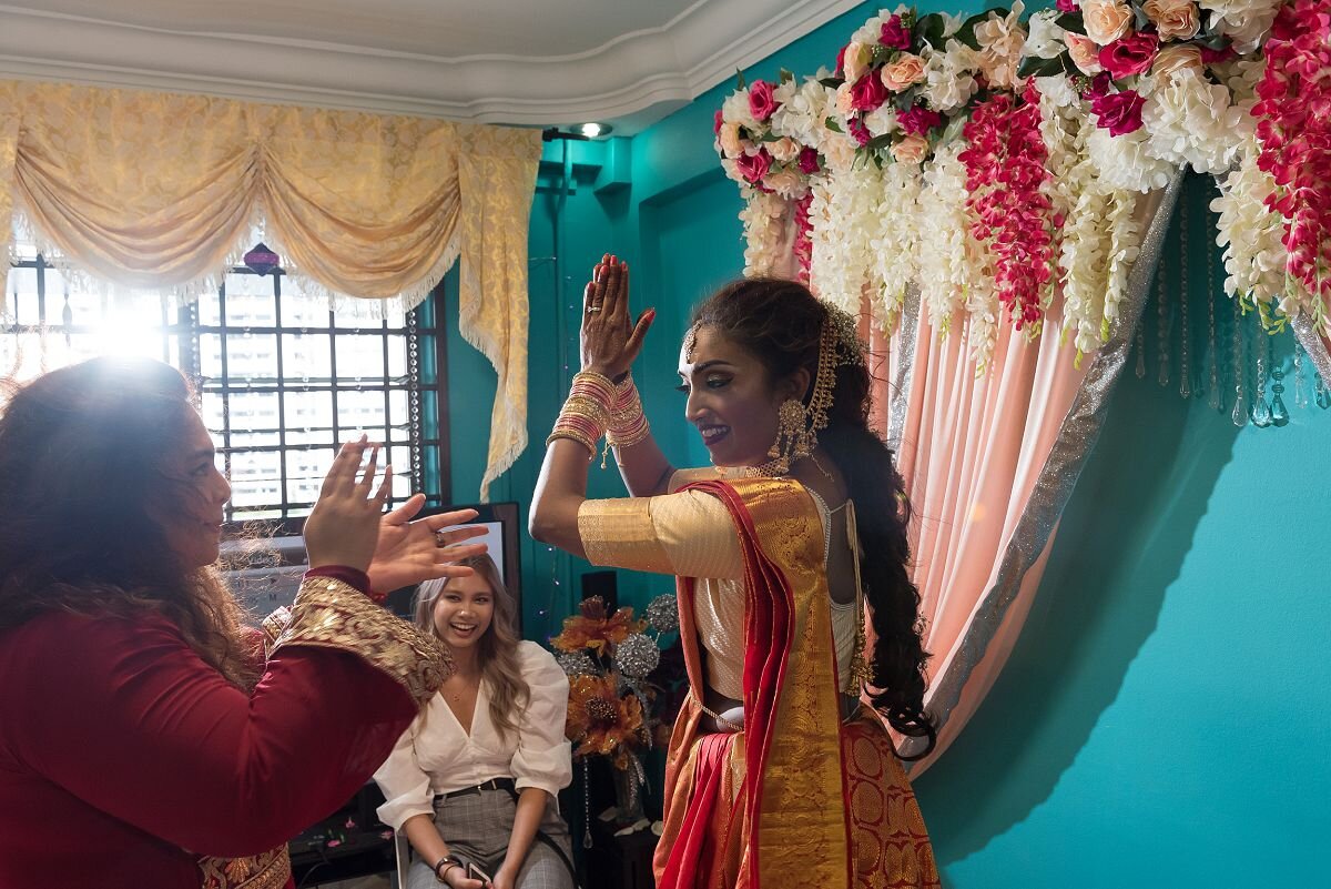 Indian Bride Dancing inside her HDB home