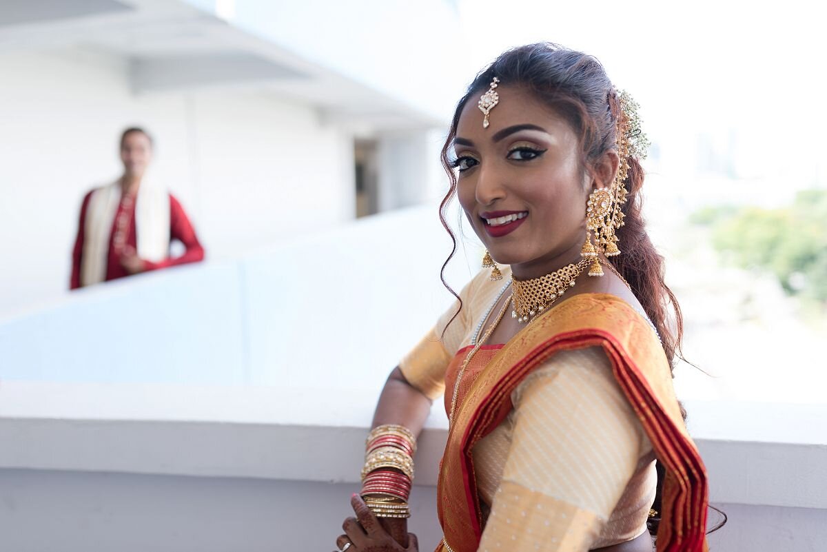 Indian wedding couple in Singapore