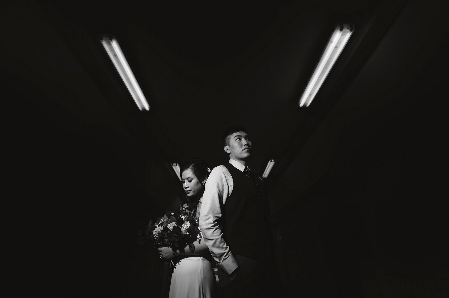 Wedding Shoot Location Singapore at Underground Crossing at Fort Canning Park &amp; National Museum - Yunwei &amp; Zhi Qi