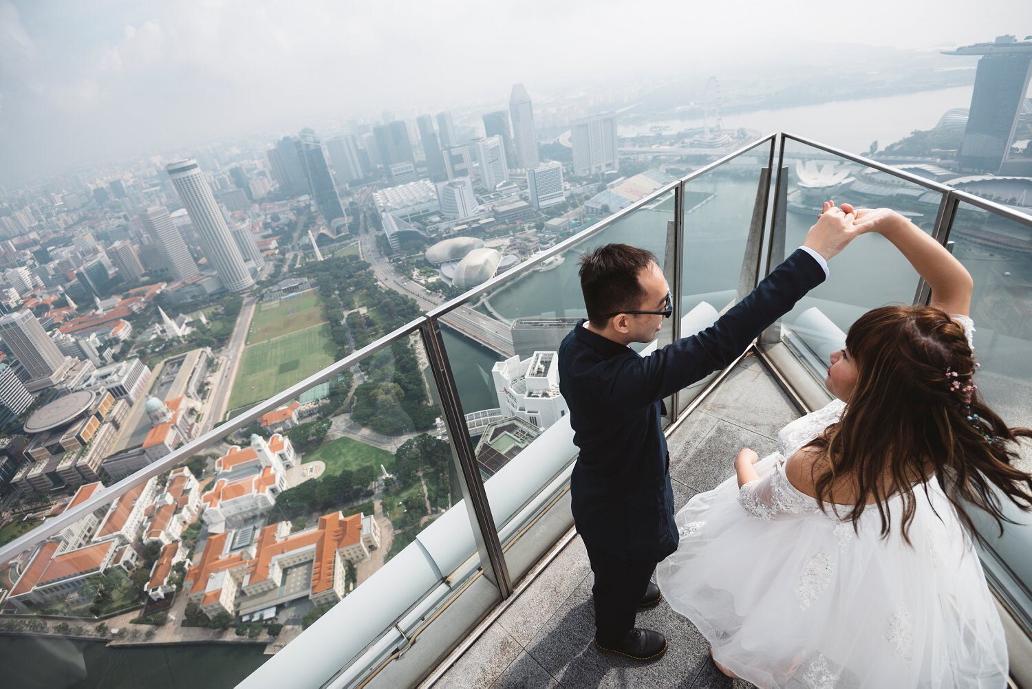1-Altitude Wedding rooftop photoshoot.