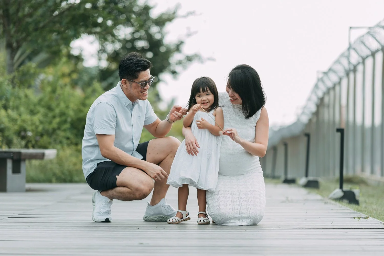 Outdoor Family Photoshoot At Seletar Aerospace Park Wedding Photography Singapore