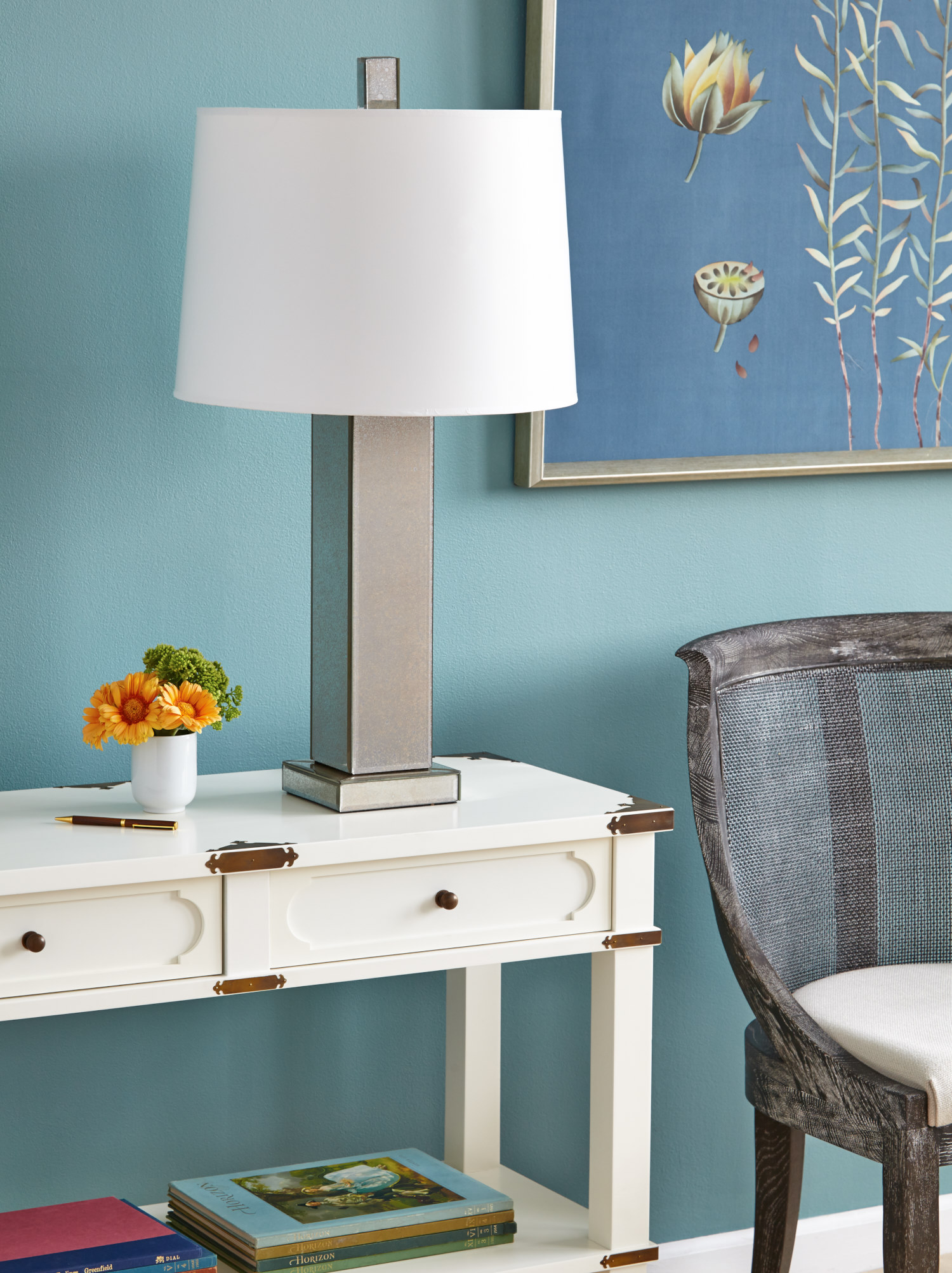 Mirror Lamp on Table_Blue Wall_Bungalow5.jpg