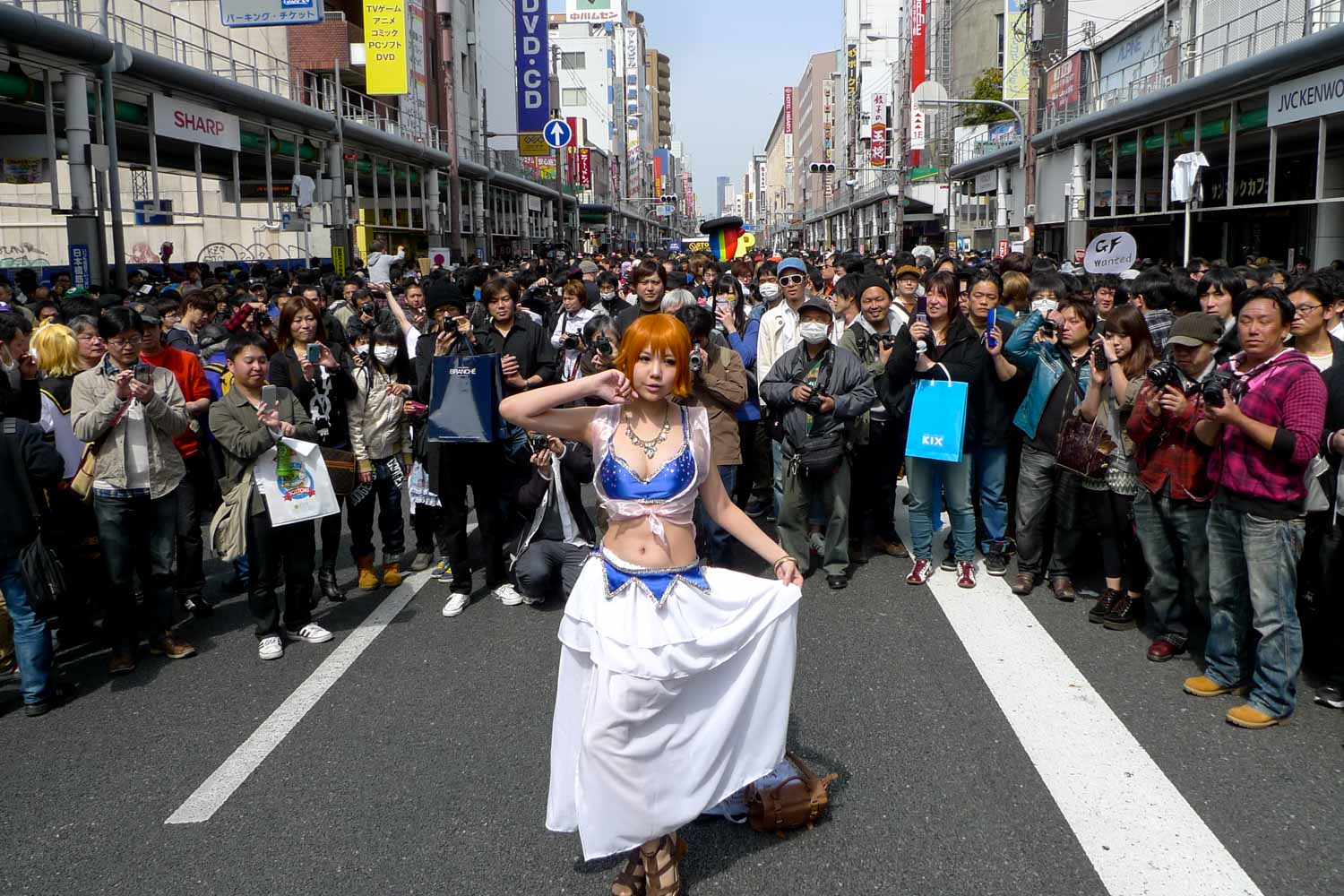  A cosplayer at an anime festival in Osaka. 