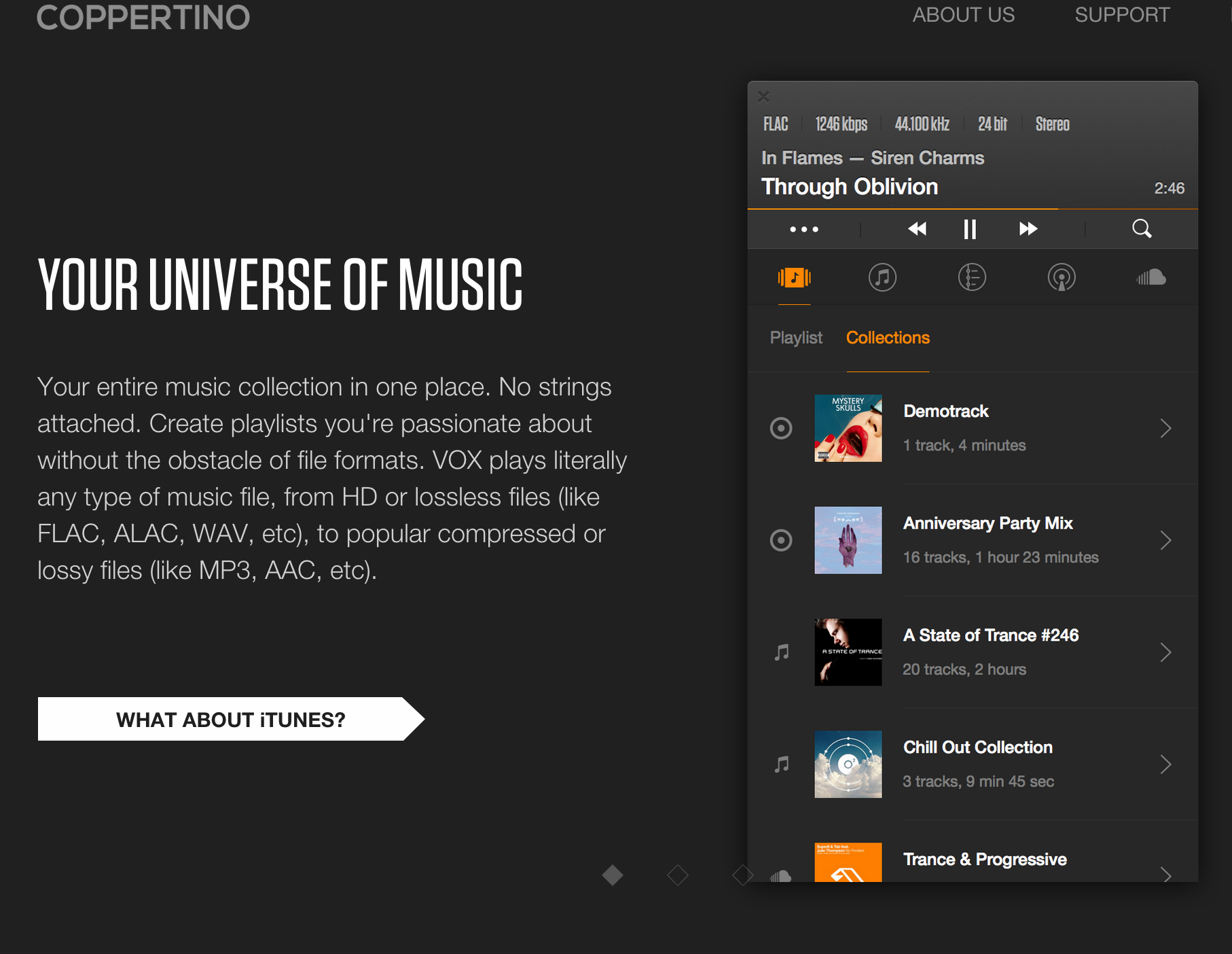 The Vox Music player from Coppertino, Inc. 