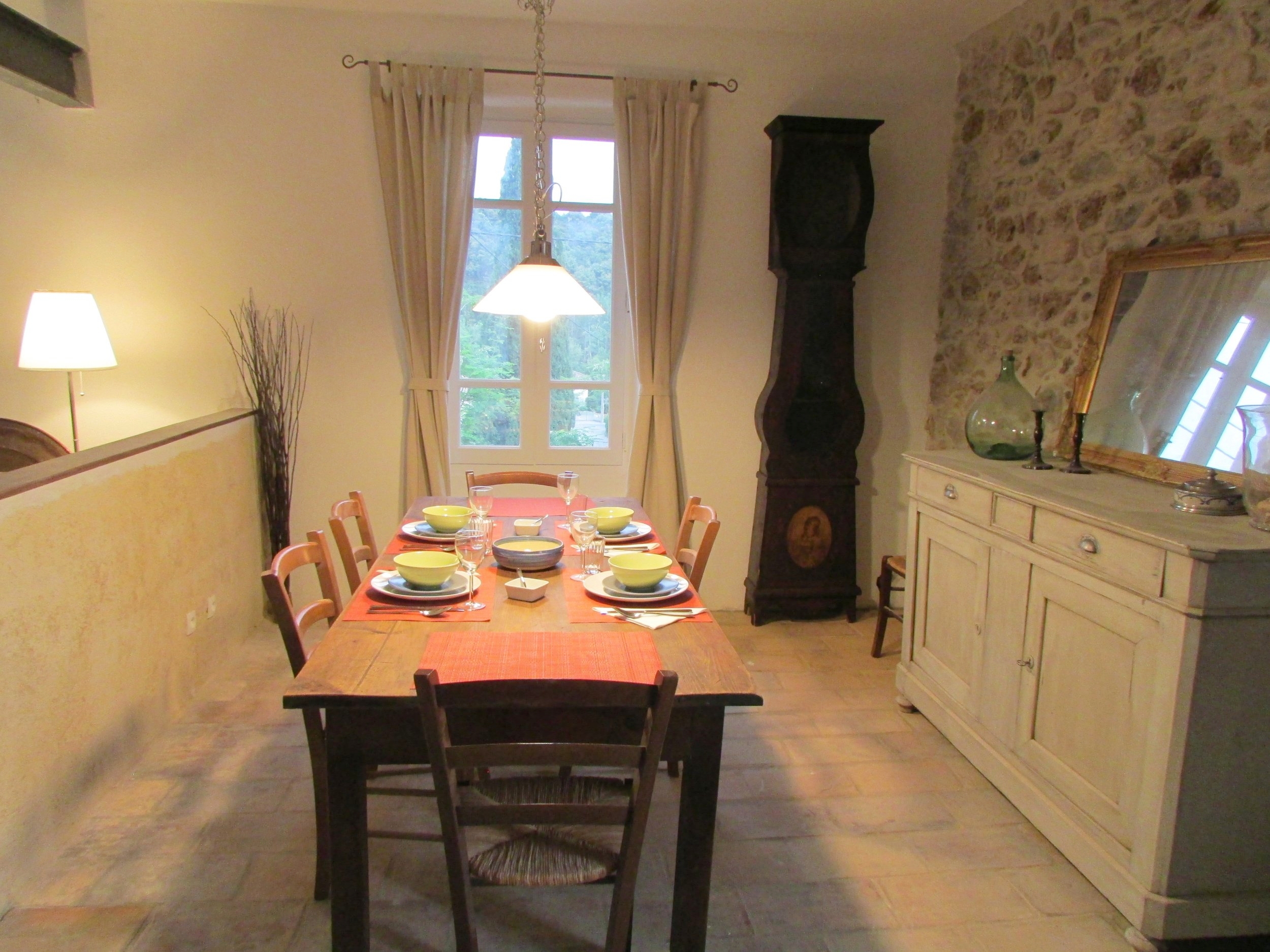 Our dining room seats up to 10 people.