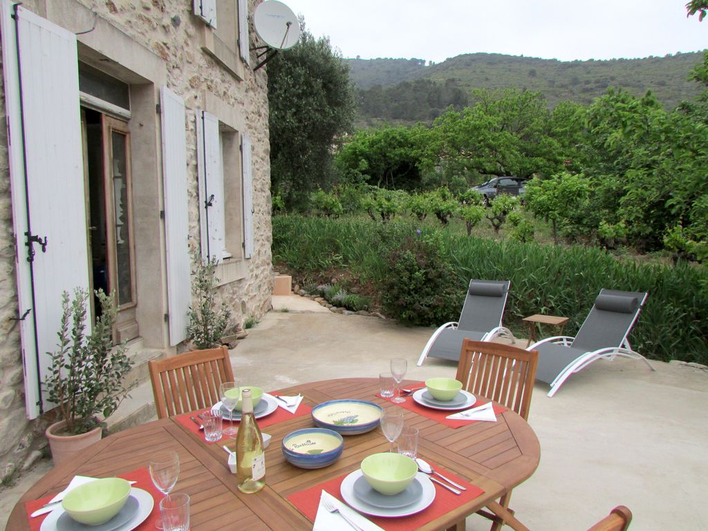 Private terrace of Le Haut Maison