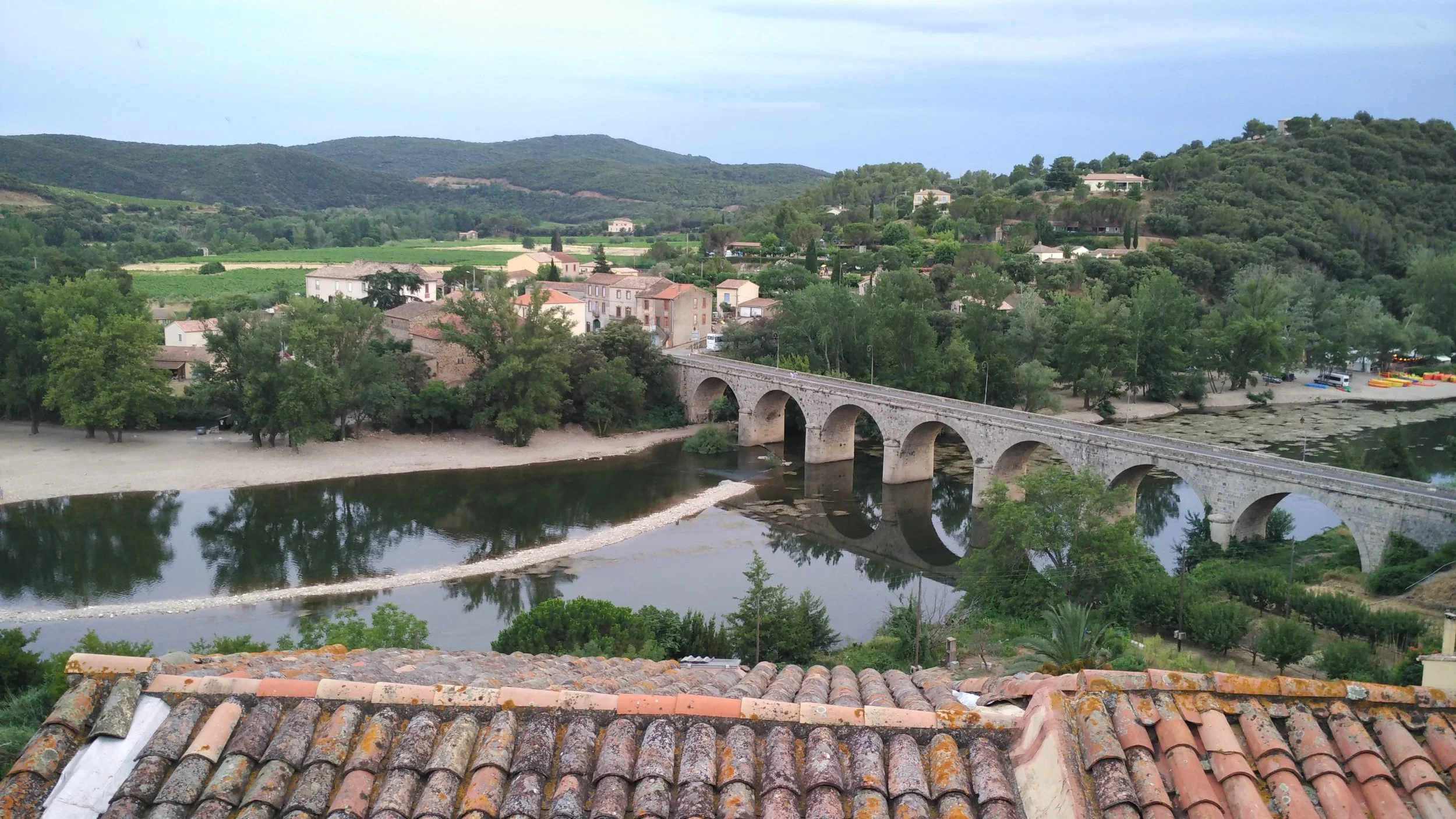 View of Roquebrun from up in the village