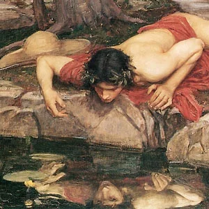 Waterhouse's Narcissus and Echo (detail)