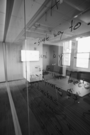 Our ideas, scribbled on glass