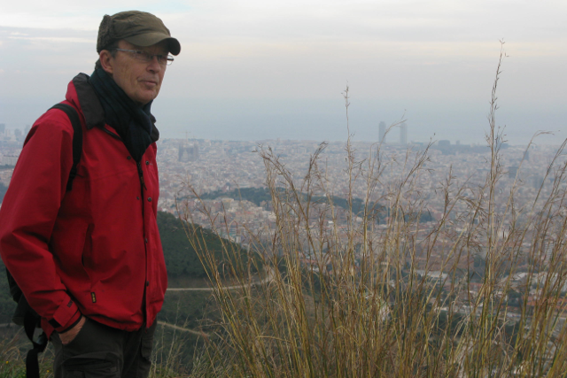 Looking down on the city from Tibidabo and admiring how far we'd walked - would have been more fun on mountain bikes.
