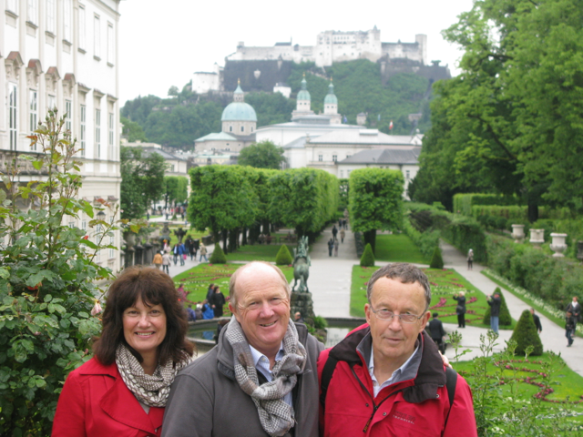  Judy, David and David in Mirabell Gardens