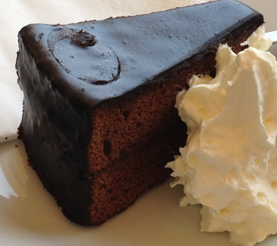 Sacha Torte with coffee 