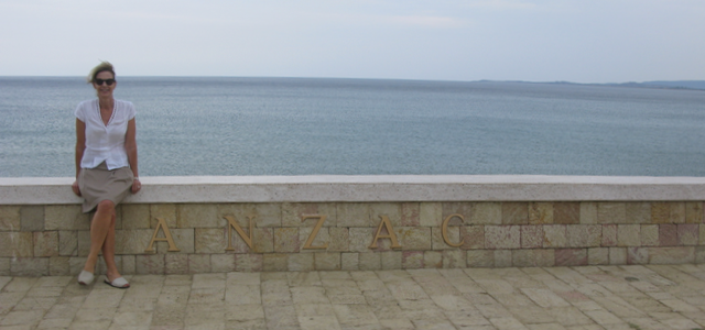 Anzac Cove, where the dawn service and ceremony is held every year.