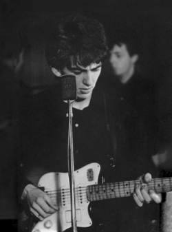 George Harrison with the Beatlesin Hamburg in 1961