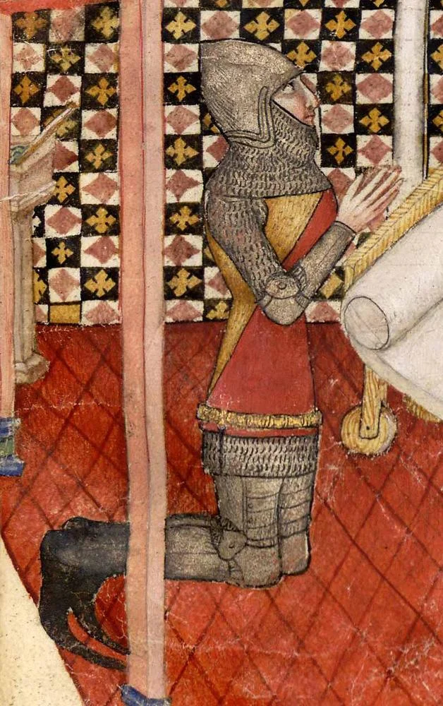 BNF Français 343 Queste del Saint Graal / Tristan de Léonois , Folio 24, 1380-1385, Milan, Italy