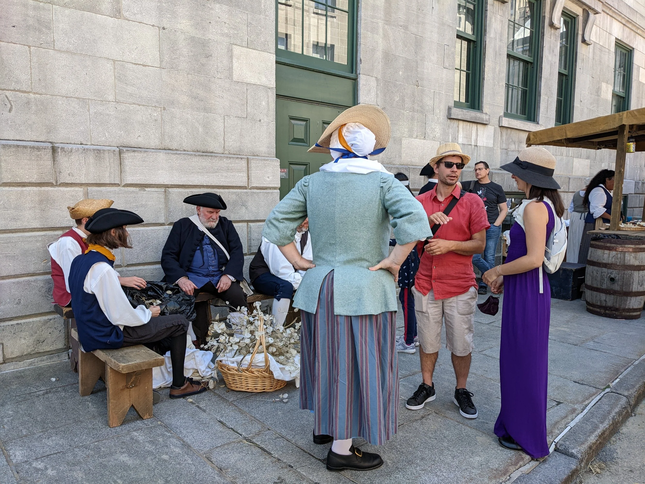Marché public dans l’ambiance du 18e siècle de Pointe-à-Callière