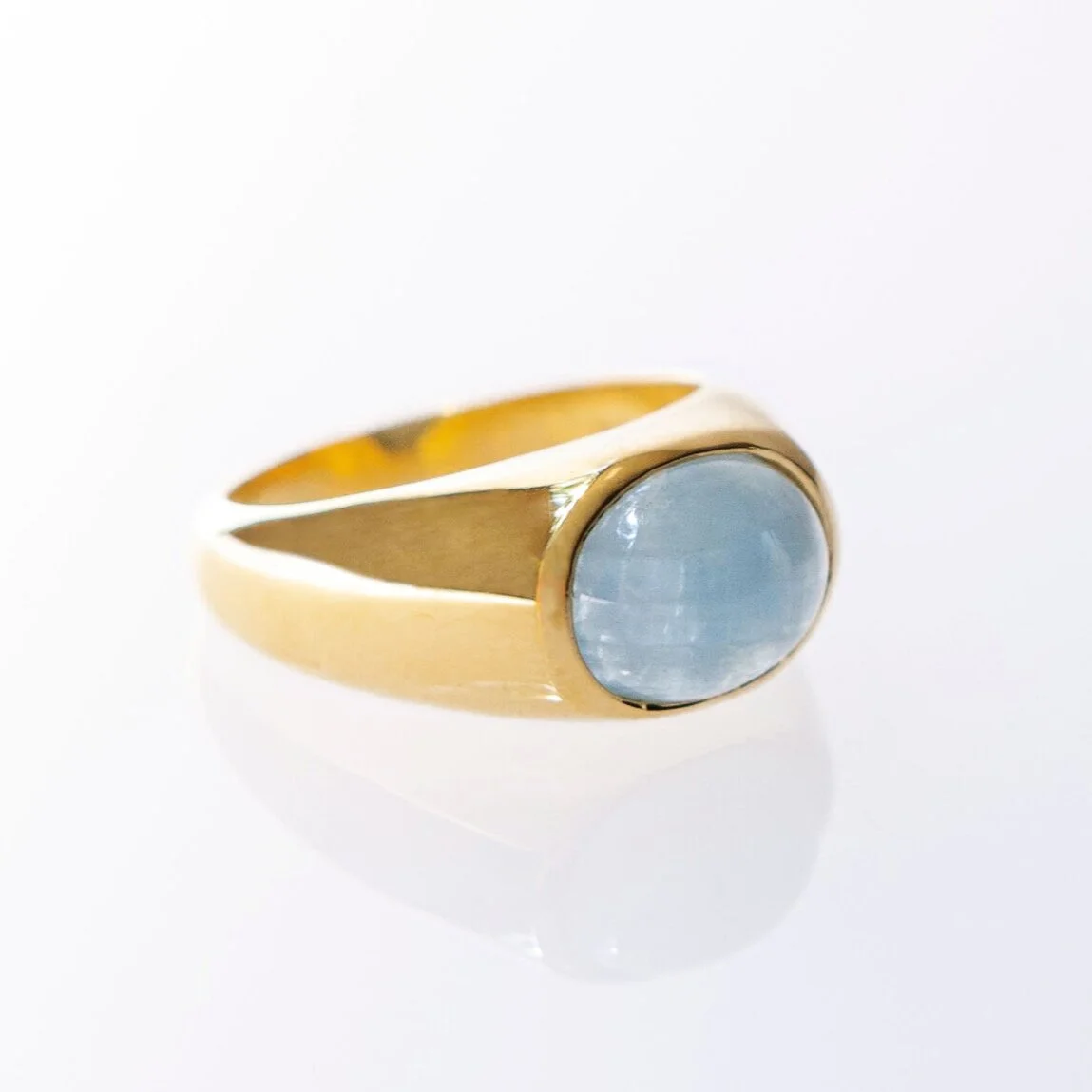Anillo Sello Aquamarina