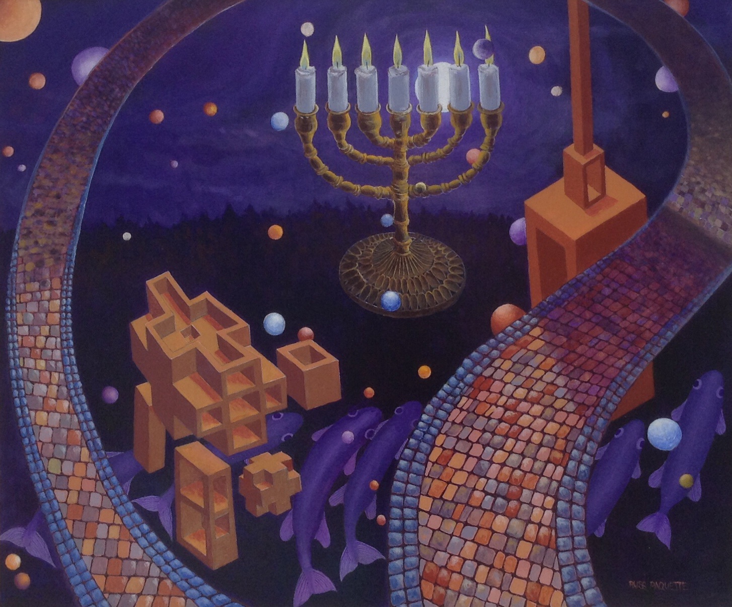"In Search of the Yellow Brick Road" - 24x20 - acrylic on board - artist's private collection