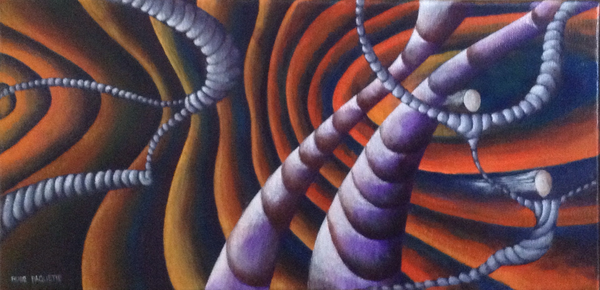 "Magnitude of Love" - 20x10 - acrylic on canvas - available