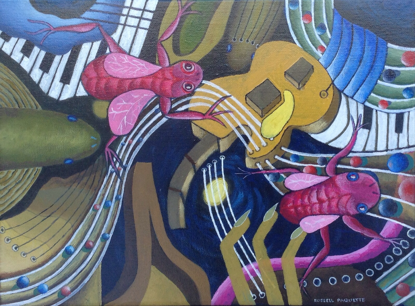 "Intuitive Jam" - 16x12 - acrylic on canvas - available
