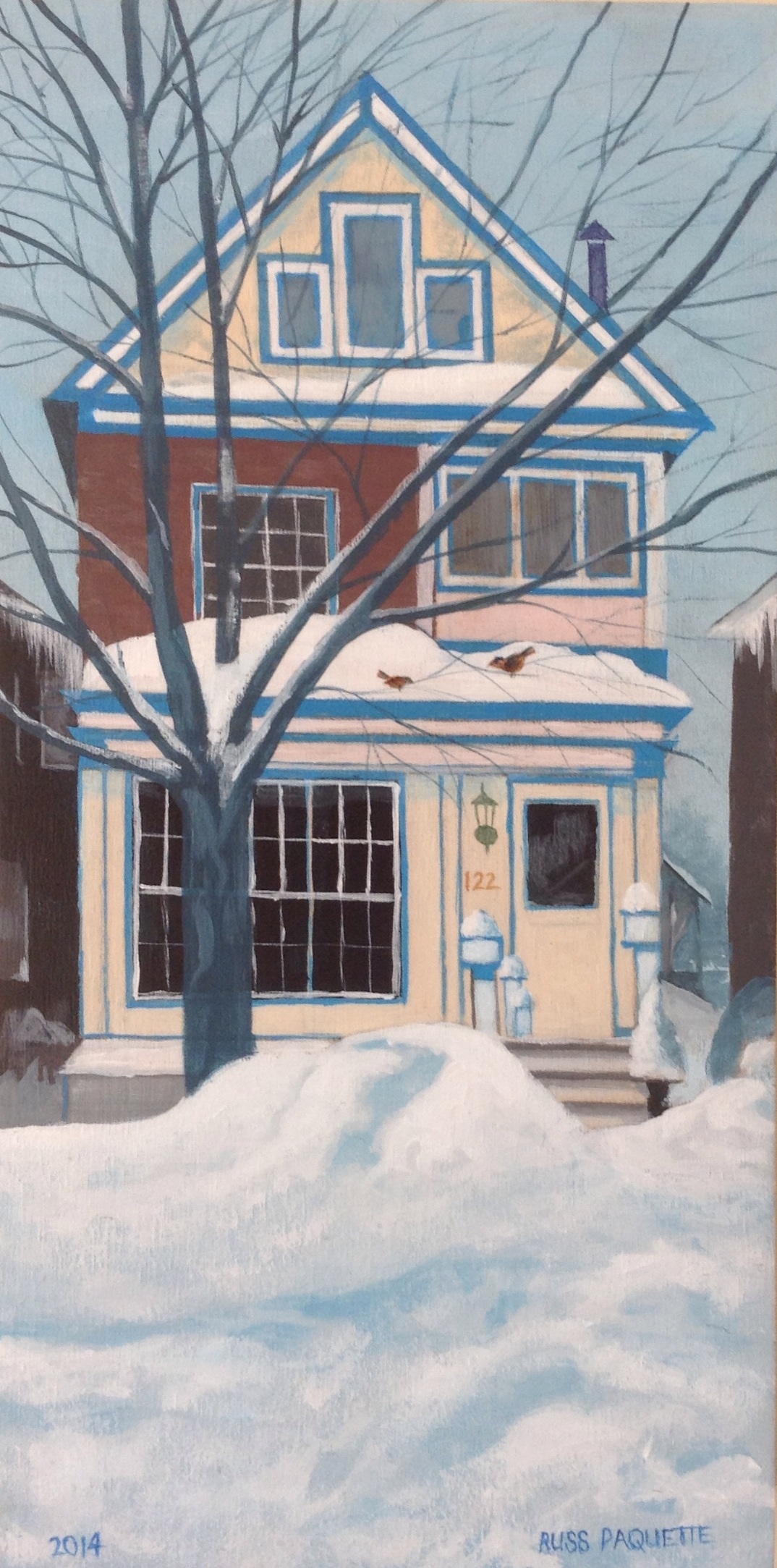 "Contented" - 6x12 - acrylic on board - private collection
