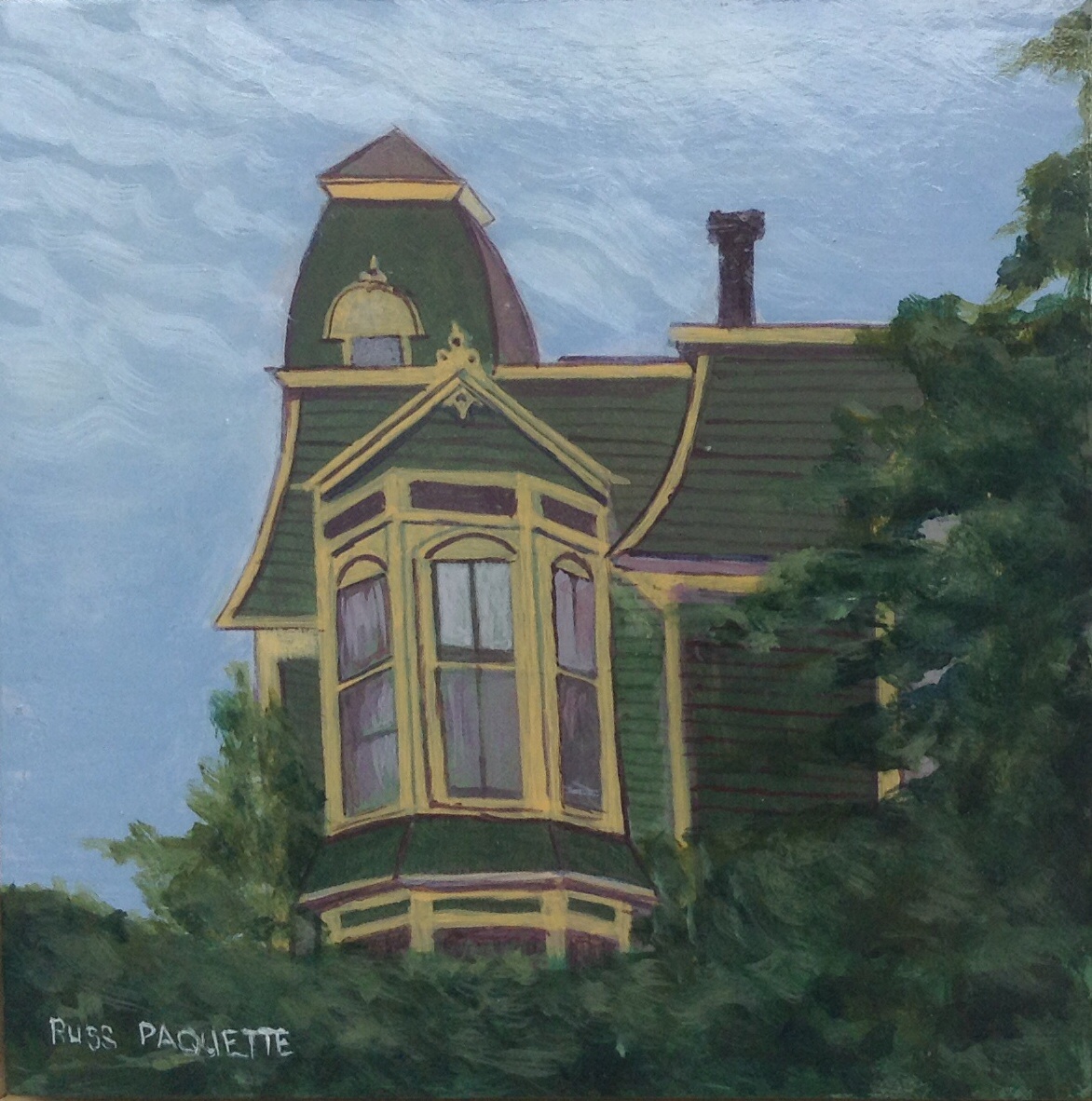 "Locke Homestead" - 6x6 - acrylic on board - available