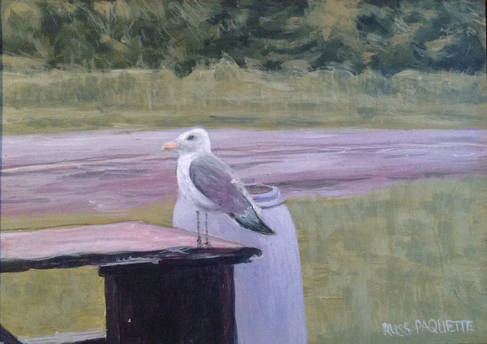 "Lunchtime in Lockeport" - 7x5 - acrylic on board - available