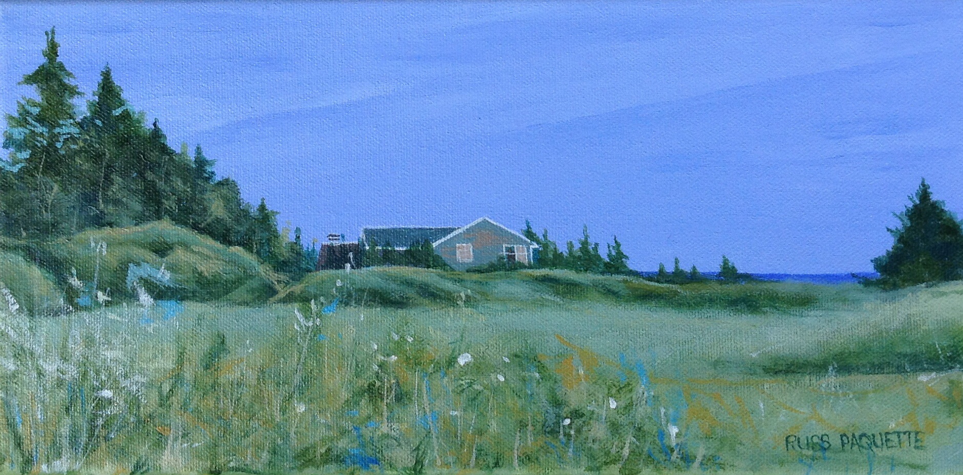 "End of the Road" - 12x6 - acrylic on canvas - available