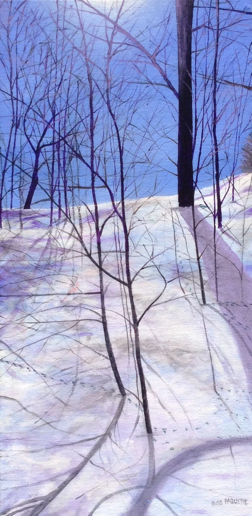 "I Sit in Silence" - 12x24 - acrylic on board - private collection  