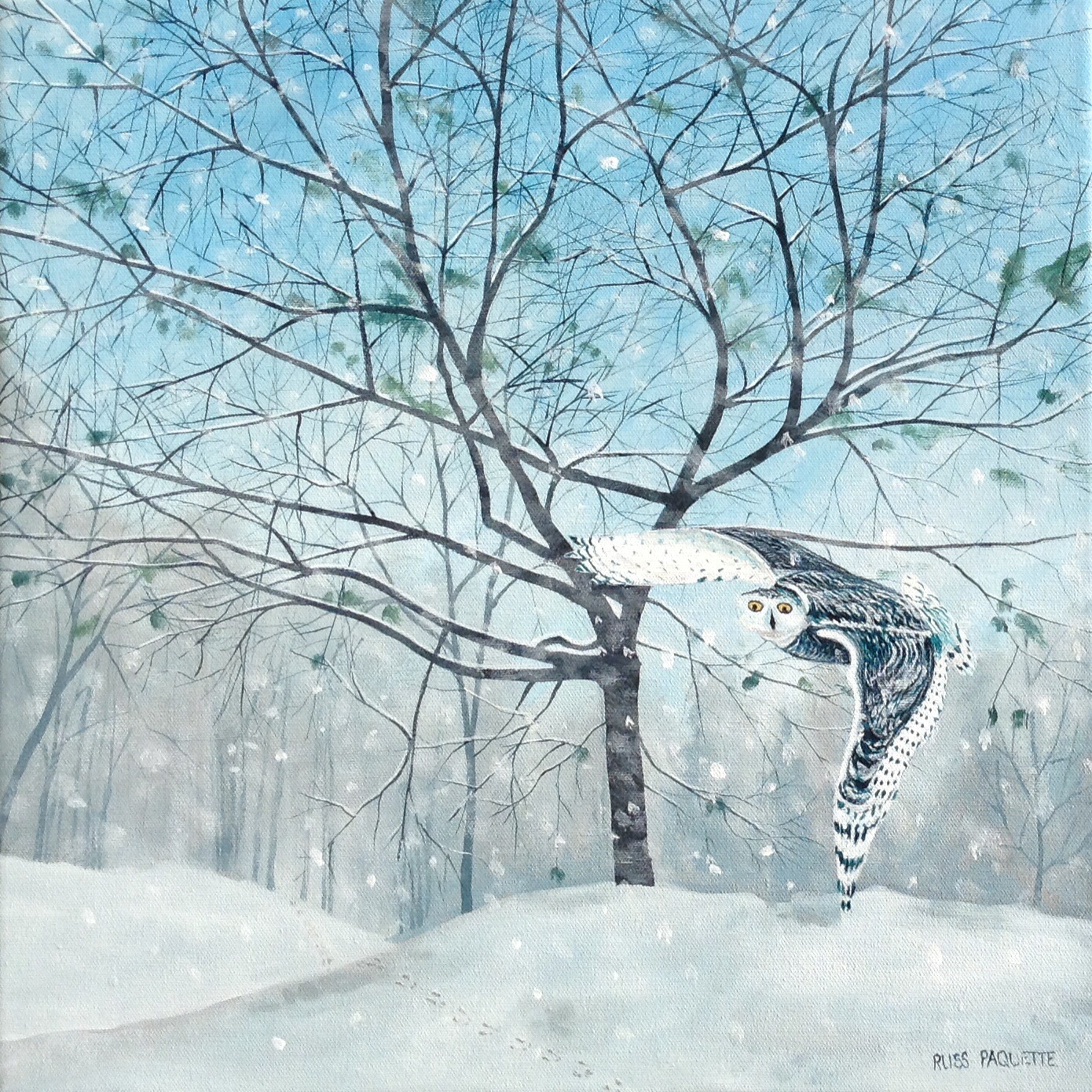 "The Pursuit of Wisdom" - 16x16 - acrylic on canvas - private collection