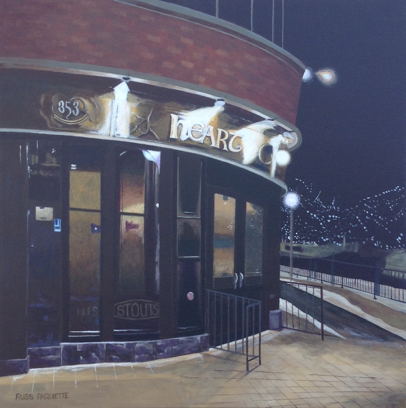 "The Copper Glow" - 18x18 - acrylic on canvas - gallery edges - private collection