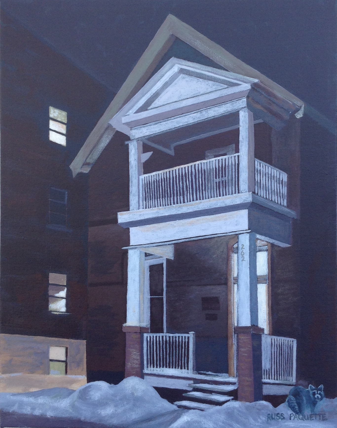 "Sleepless Scholars" - 11x14 - acrylic on canvas - gallery edges - private collection