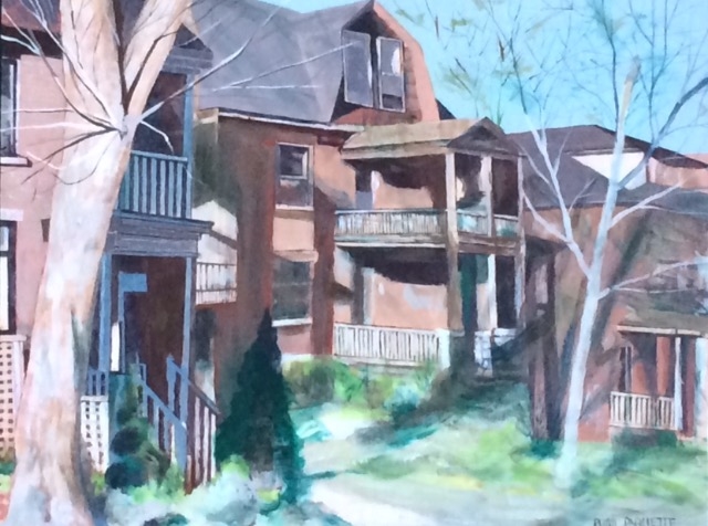 "Autumn in the Glebe" - 18x12 - acrylic on board - private collection.