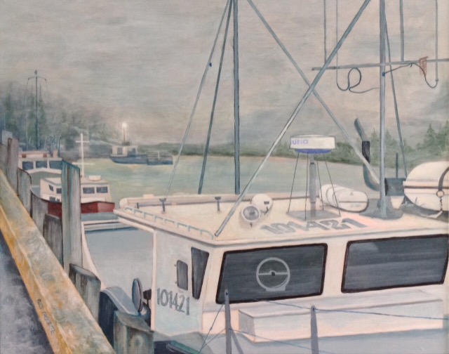 "Magic of the Wharf Light" - 20x16 - acrylic on board - available