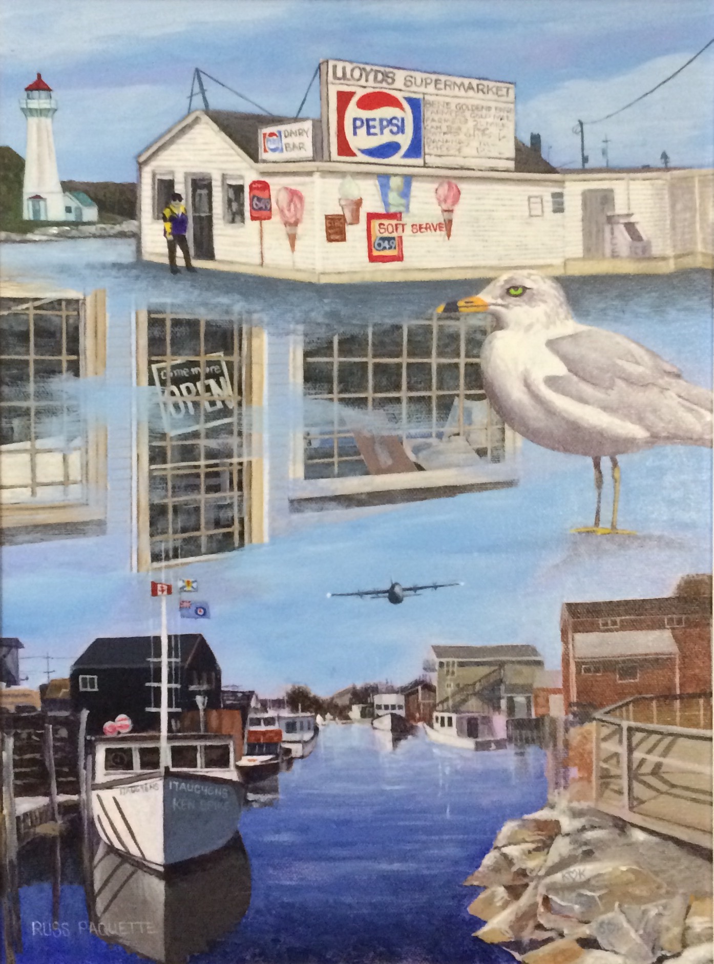 "The Flypast" - 12x16 - acrylic on canvas - private collection.