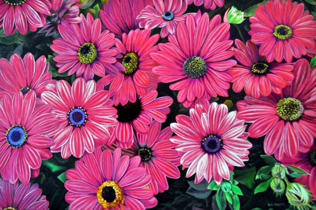 "Parkdale Profusion" - 36x24 - acrylic on canvas - framed - private collection