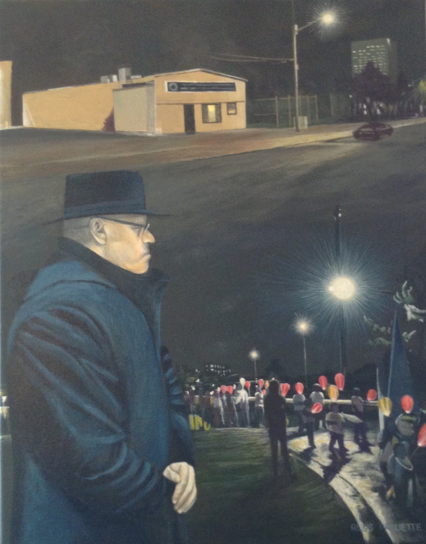 "The Watchman" with a heart of gold - acrylic on canvas - private collection