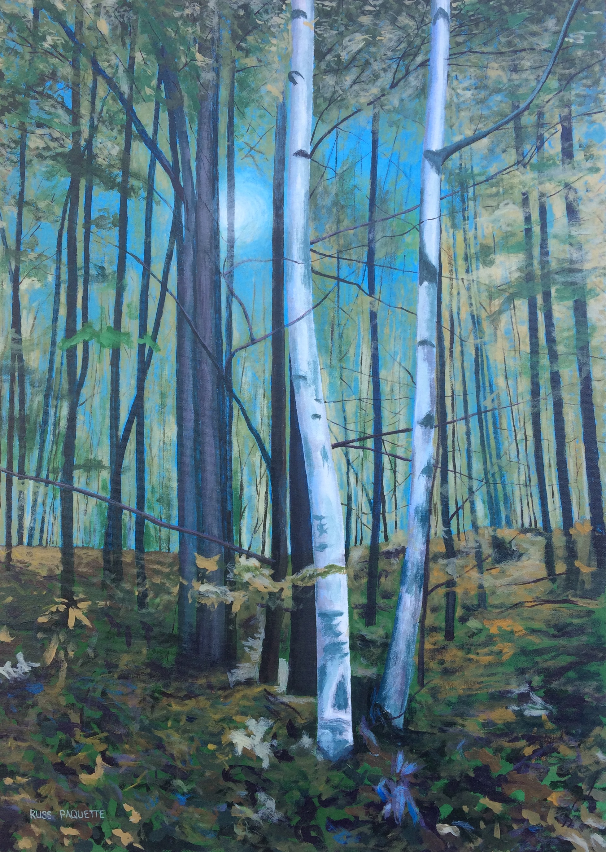 "Creator" - 28x20 - acrylic on canvas - framed - private collection 