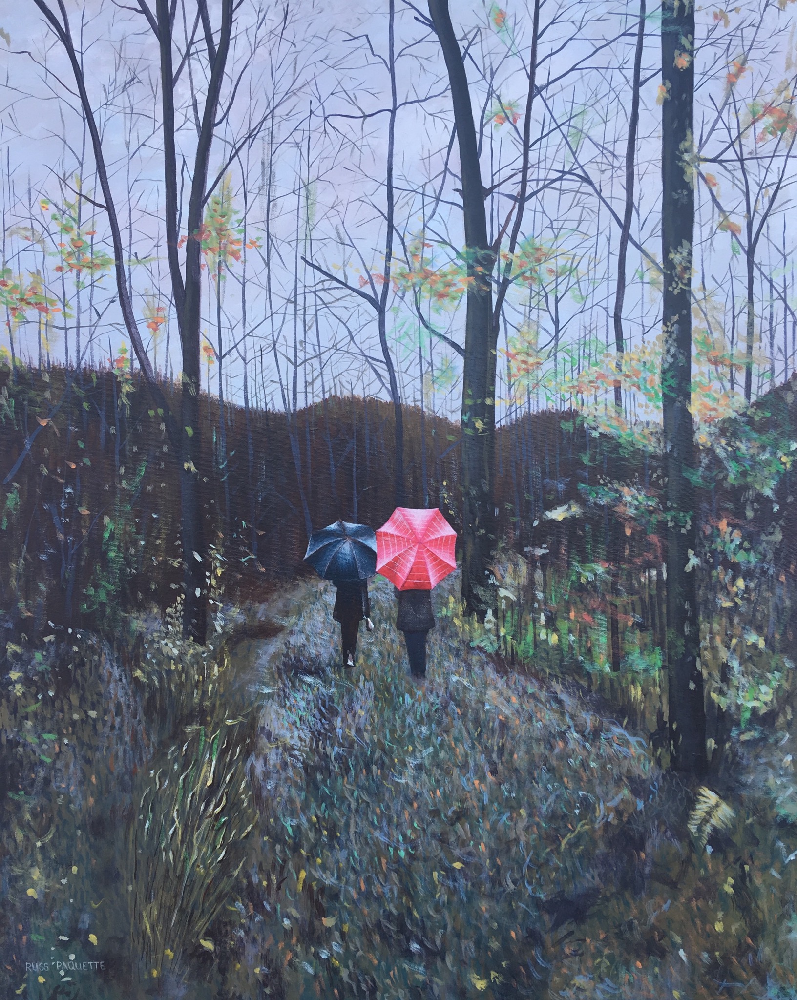 "The Conversation" - 24x30 - acrylic on canvas - private collection
