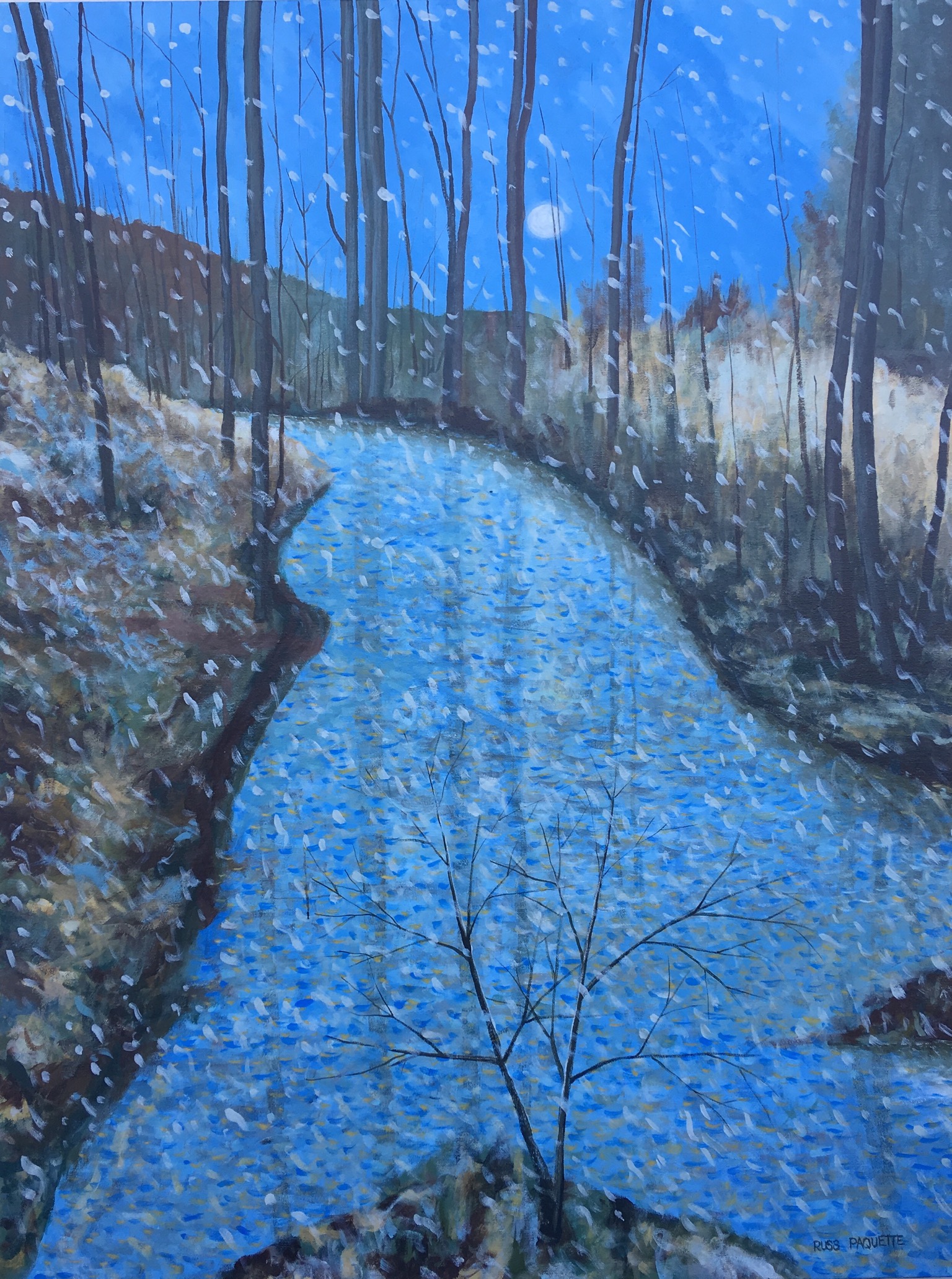 "Autumn's Wave Goodbye" - 30x40 - acrylic on canvas - available