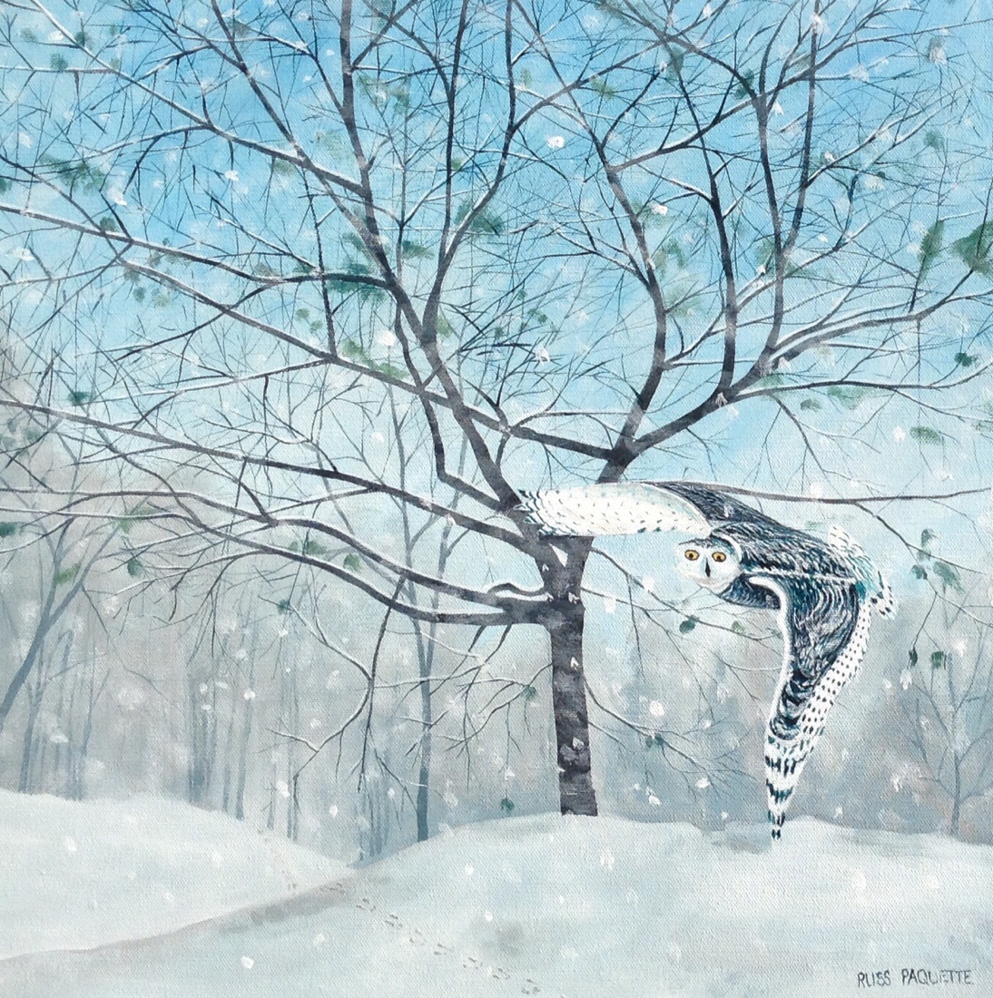 "The Pursuit of Wisdom" - 16x16 - acrylic on canvas - private collection