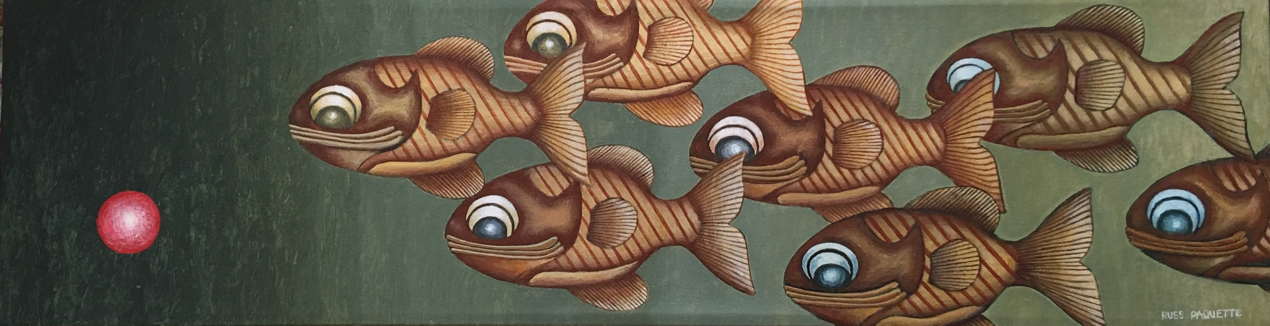 “Captivated by the Mystery” - 30x8 - acrylic on canvas - private collection.