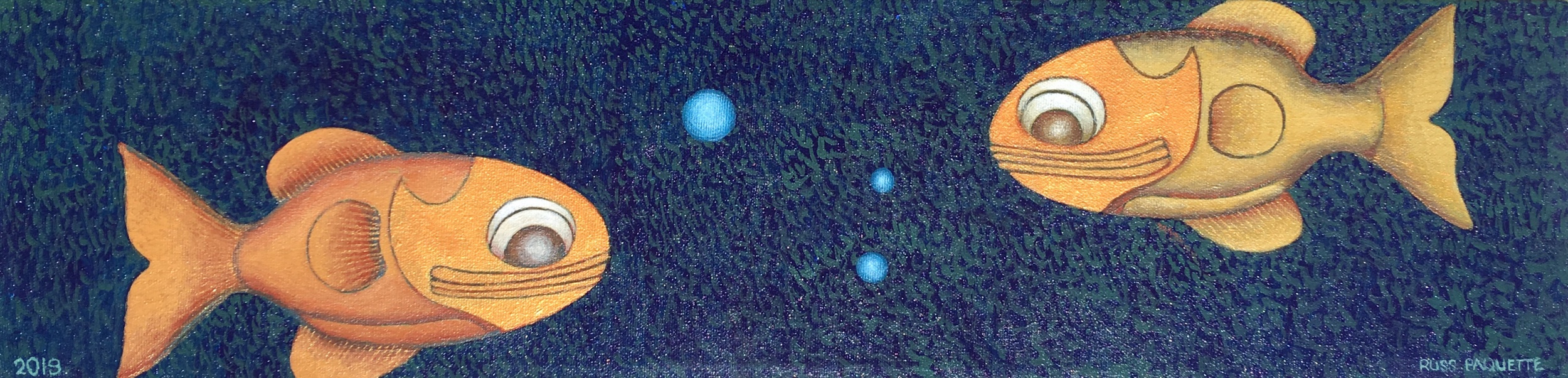 “To Ponder” - 24x6 - acrylic on canvas - private collection