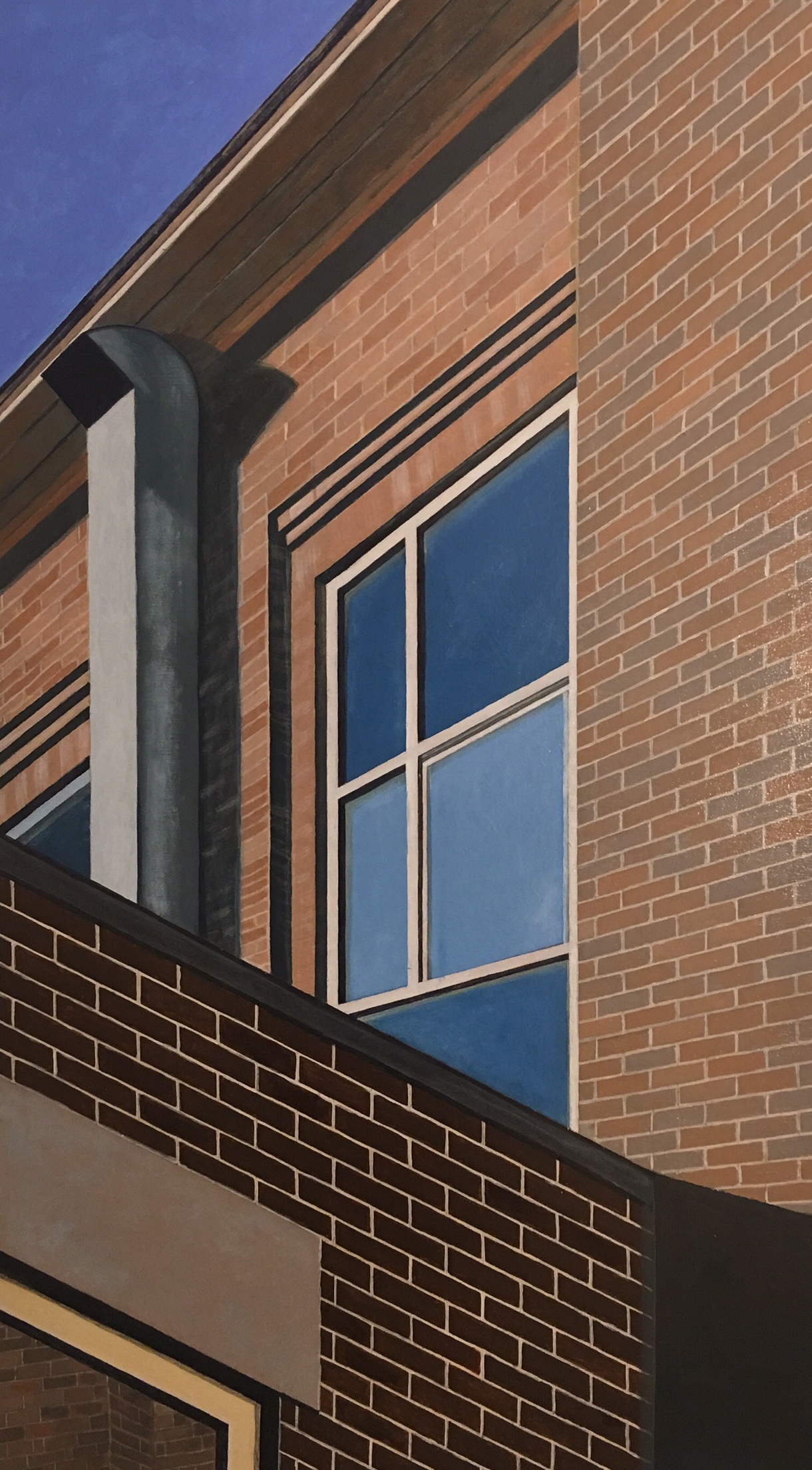 "Bricks on Booth" - 18x36 - acrylic on canvas - private collection