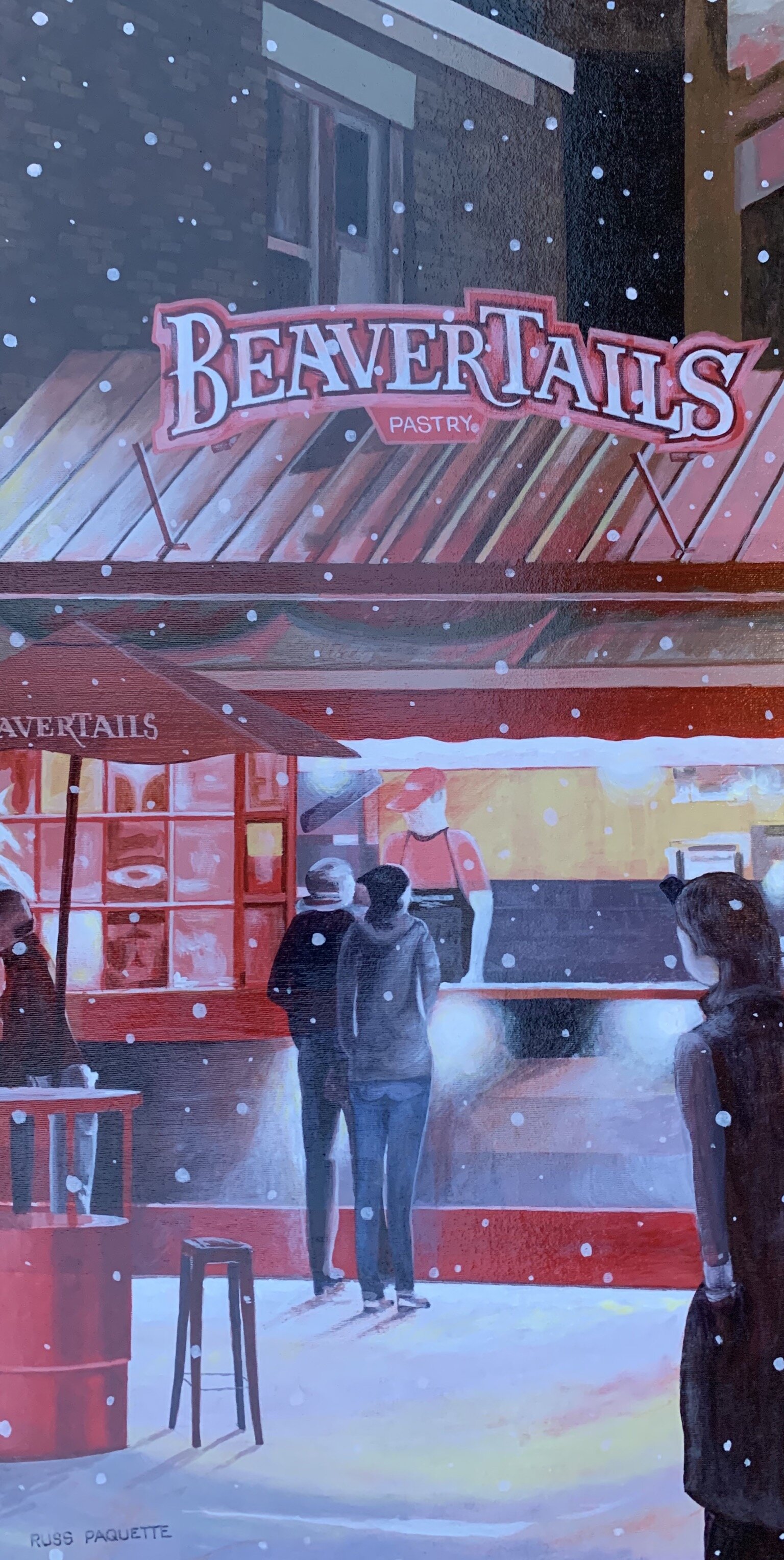 "Date Night in the Market" - 15x30 - acrylic on canvas - available
