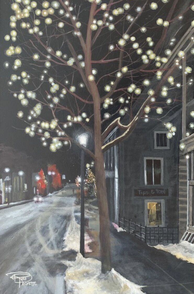 "Late Night Gore Street" - 12 x 18 - acrylic on canvas - framed - private collection